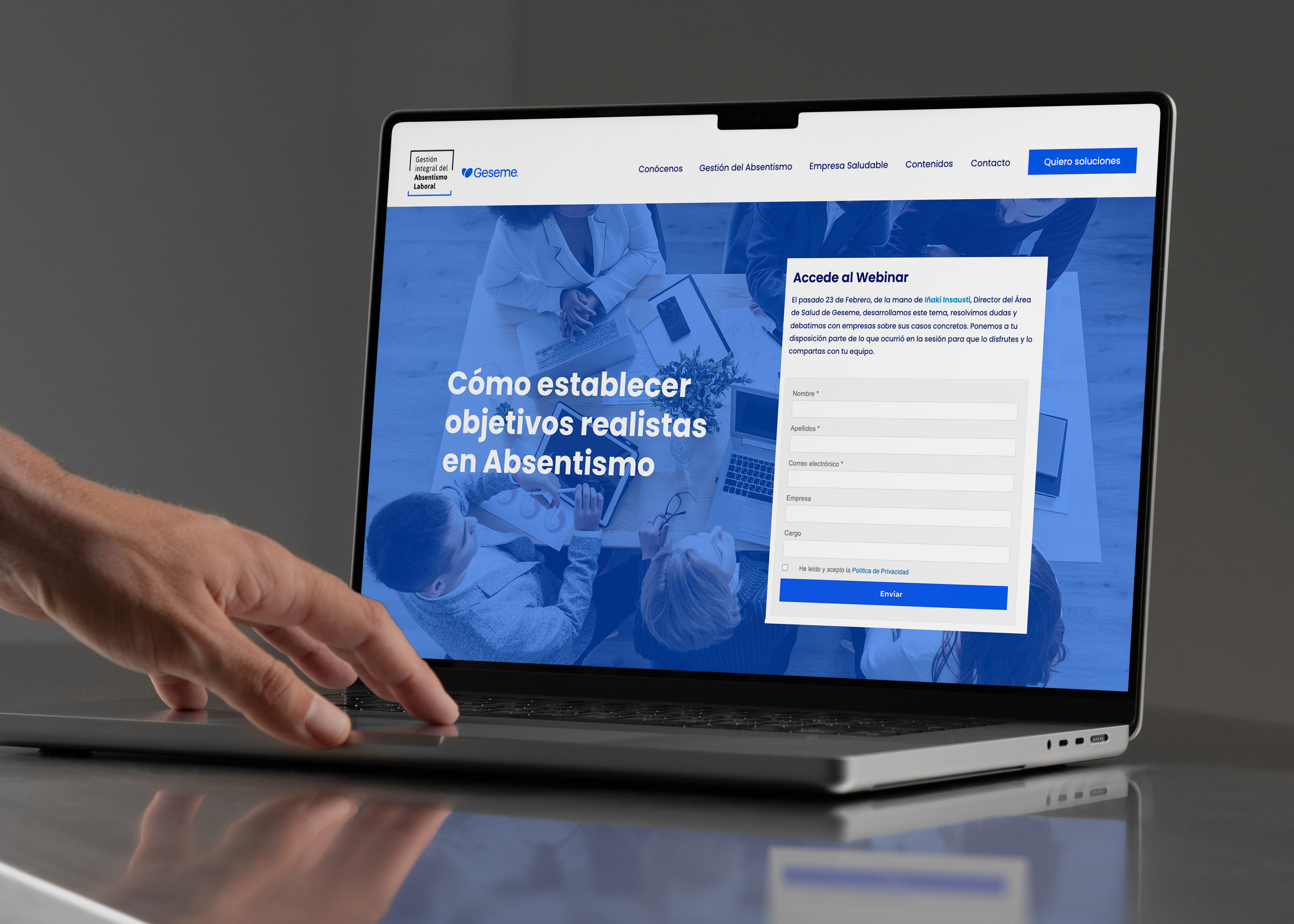 Diseño web de Gestión integral del Absentismo Laboral